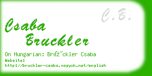 csaba bruckler business card